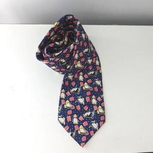 Alfanso Laporta Silk Christmas Penguis Gift Tie